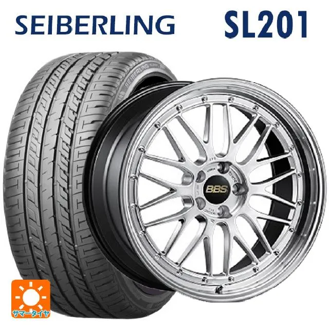 送料無料 サマータイヤホイールセット 225/50R18 95W セイバーリング セイバーリング SL201(ブリヂストン工場生産） BBS LM 1
