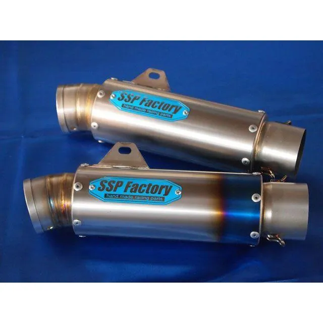 SSP FACTORY インナーサイレンサー ショートチタンサイレンサー WAGIRIエンドTYPE（焼き色付きチタン） SSP FACTORY