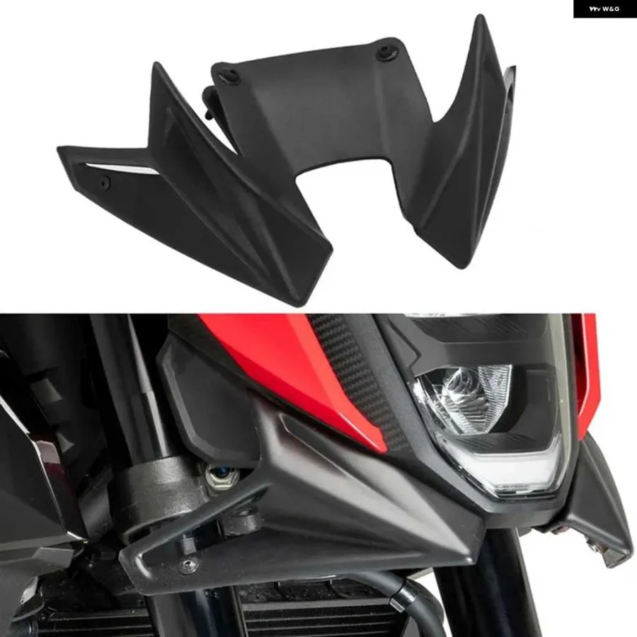 並行輸入品オートバイ バイクフロントウィングスポイラー ホンダ CB500 ホーネット 2024 2025 フロント ウィングレット カバー ブラック