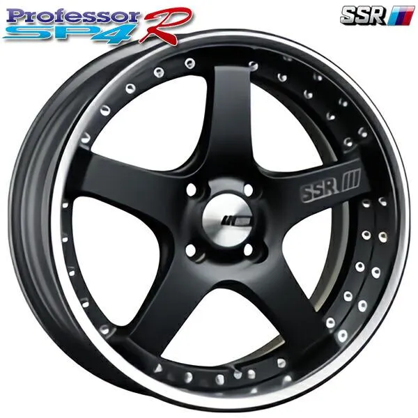 サマータイヤ ホイールセット 185/55R16インチ 4H100 SSR プロフェッサー SP4R ブラック ヨコハマ ブルーアース ES32