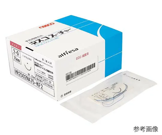 アルフレッサファーマ（ネスコ） 滅菌針付ナイロン製縫合糸 1/2円形丸針 13mm 5-0号 青 24本入 1箱(1本×24パック入) HT1305NA45 -KF2
