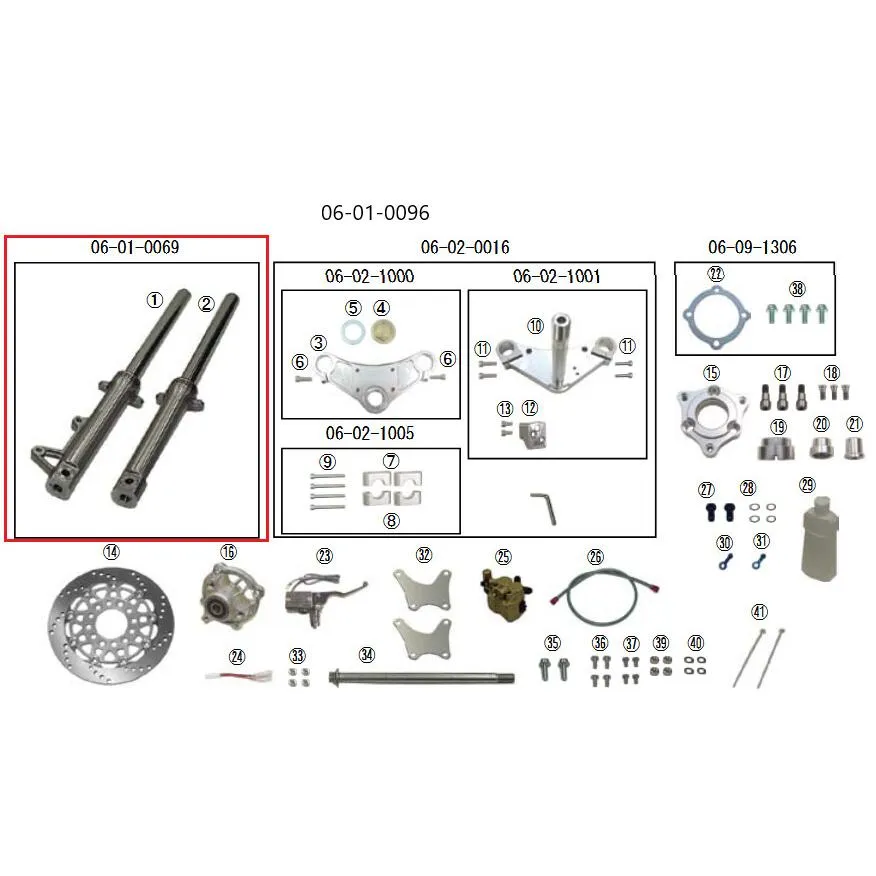 SP武川 SPタケガワ 【補修部品】 Φ30フロントフォークセット(タイプ1) フロントフォーク サスペンション 足回り