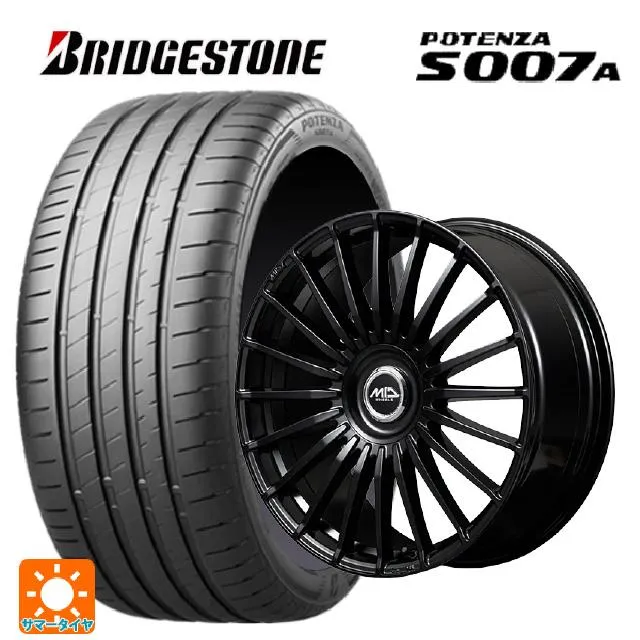 送料無料 サマータイヤホイールセット 245/40R18 97Y XL ブリヂストン ポテンザ S007A 正規品 エムアイディー MID エクスクル
