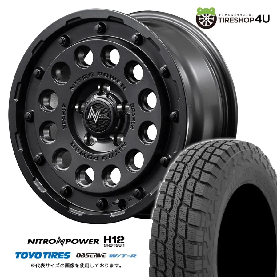 2024〜2025年製 スタッドレス4本セット H12SHOTGUN 16x7.0J 5/114.3+40 BB TOYO トーヨー OBSERVE W/T-R WTR 235/70R16 デリカD5 RAV4