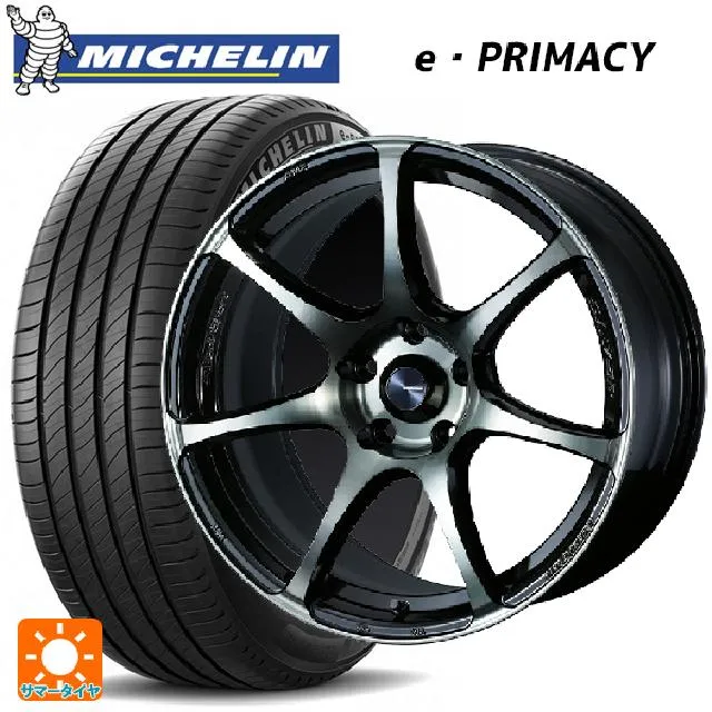 送料無料 サマータイヤホイールセット 215/45R18 89W ミシュラン 正規品 Eプライマシー ウェッズ ウェッズスポーツ SA75R 18-7