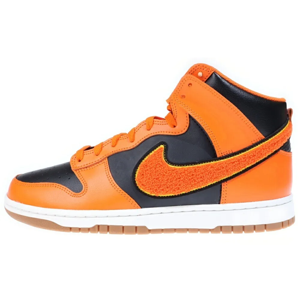 NIKE(ナイキ) サイズ:29.0cm DUNK HIGH UNIVERSITY CHENILLE SWOOSH ダンク ユニバーシティ シェニール スウッシュ ハイカットスニーカー ブラック/オレンジ US11/29cm DR8805-002【新古品/中古】【程度S】【カラーブラック】【オンライン限定商品】