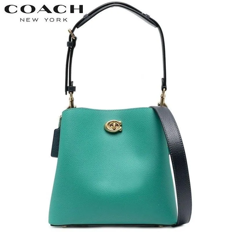 新作セール コーチ COACH バッグ C3766 ショルダーバッグ ウィロウ バケット バッグ カラーブロック  ブライト グリーン マルチ