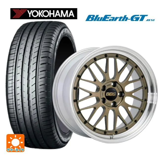 送料無料 サマータイヤホイールセット 225/40R18 92W XL ヨコハマ ブルーアースGT AE51 BBS LM 18-7.5J