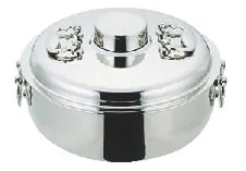 ES18-8電磁専用しゃぶしゃぶ鍋 24cm 【IH200V対応】 【IH 電磁調理器対応】【しゃぶしゃぶ鍋 シャブシャブ鍋】【料理演出用品】【和食卓上鍋】【18-8ステンレス】【業務用】