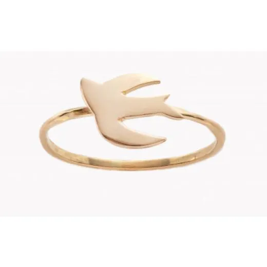 ふるさと納税 アクセサリー リング 岩手県 一関市 K18 スワロウズギフト リング 鏡面仕上げ sese urban mining jewelry 指輪 ジュエリー レディース アクセサ…