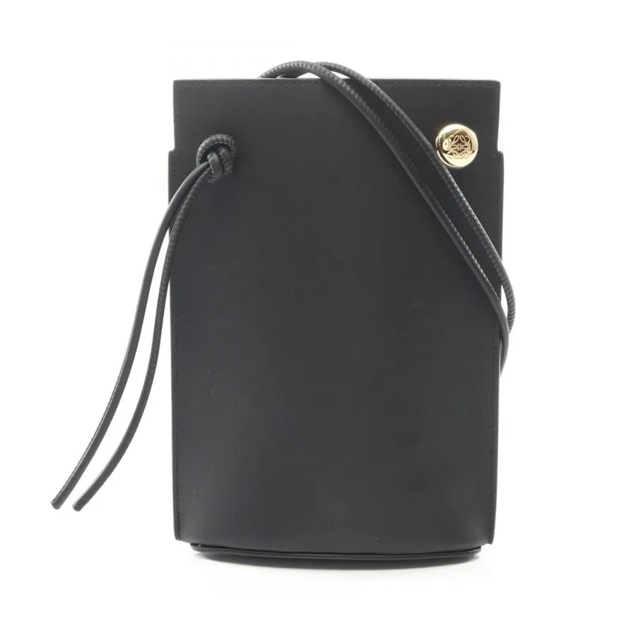 ロエベ LOEWE ぺブル ダイス ポケット ショルダーバッグ バッグ レザー ブラック系 CPBPR12X021100