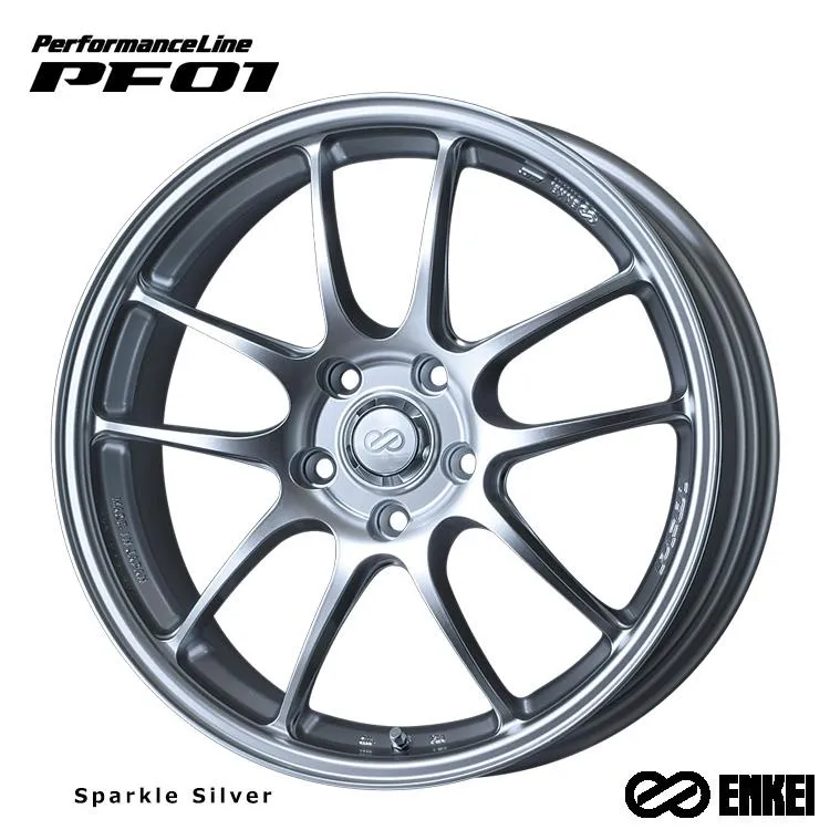17インチ 5H100 8J 8J+35 5穴 ホイール 【2本セット 新品】  PerformanceLine PF01 (SS) 送料無料 エンケイ