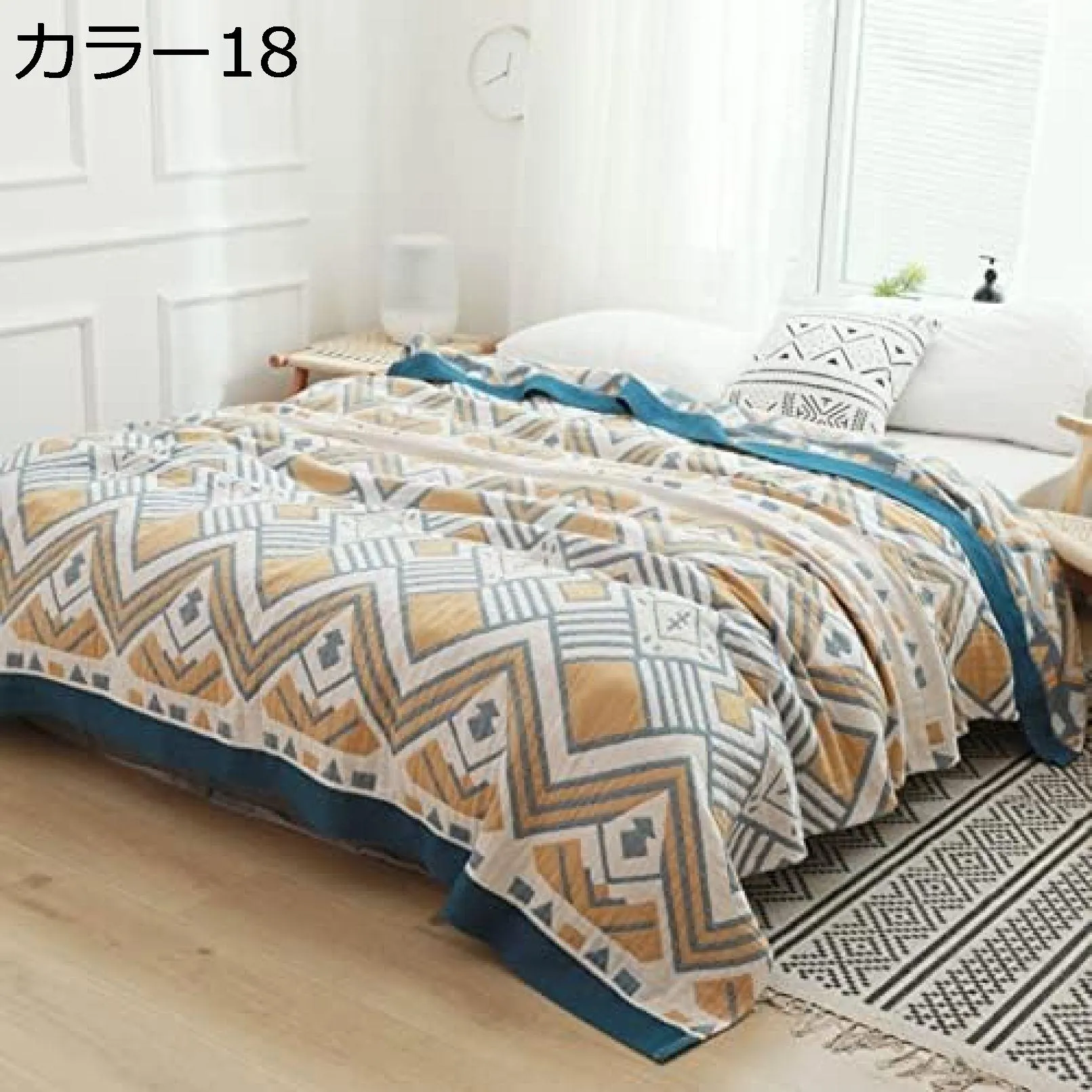 購入15％-30%OFF 6重織り タオルケット ガーゼケット シングル ボヘミア柄 6重ガーゼ 綿100％ 両面用 肌掛け布団 民族風 かけふとん ベタつかない 夏用寝具 柔らかな肌触り 薄かけ 軽いケット 膝掛け 普段使い ウォッシャブル