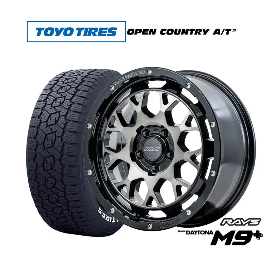 サマータイヤ ホイール4本セット レイズ チームデイトナ M9+ トーヨータイヤ OPEN COUNTRY オープンカントリー AT3(ホワイトレター)  215/60R17