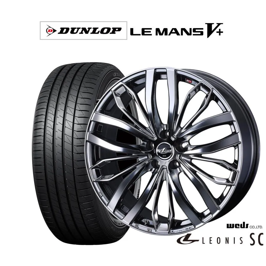 サマータイヤ ホイール4本セット ウェッズ レオニス SC ダンロップ LEMANS ルマン V+ (ファイブプラス) 225/35R19