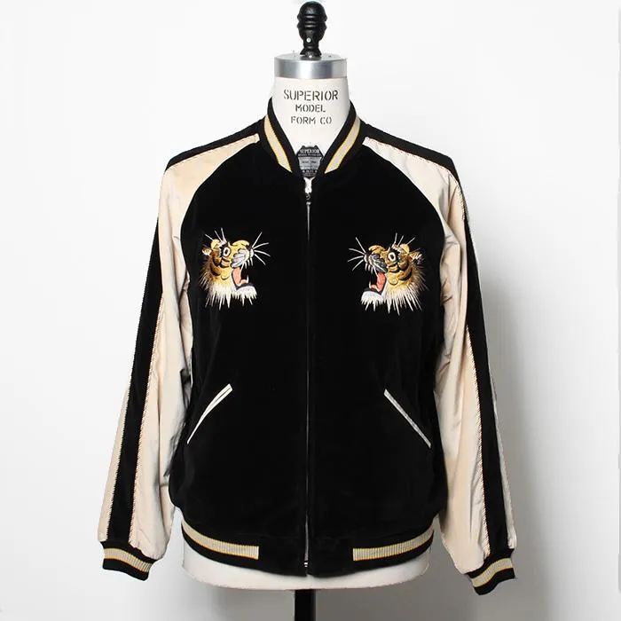 TAILOR TOYO テーラー東洋 1950s Style Velveteen 2 tone × Acetate Souvenir Jacket TIGER HEAD × GOLD DRAGON TT15795-119