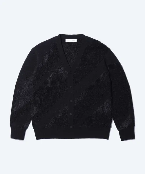 カーディガン 「TOGA TOO/トーガトゥー」Regimental knit cardigan/ニットカーディガン/総柄/ジャガード レディース