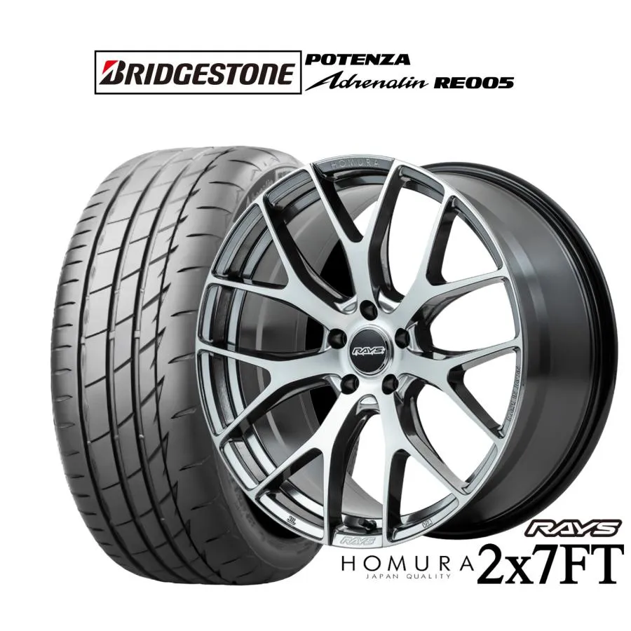 サマータイヤ ホイール4本セット レイズ HOMURA ホムラ 2×7 FT ブリヂストン POTENZA ポテンザ Adrenalin(アドレナリン) RE005 245/40R19