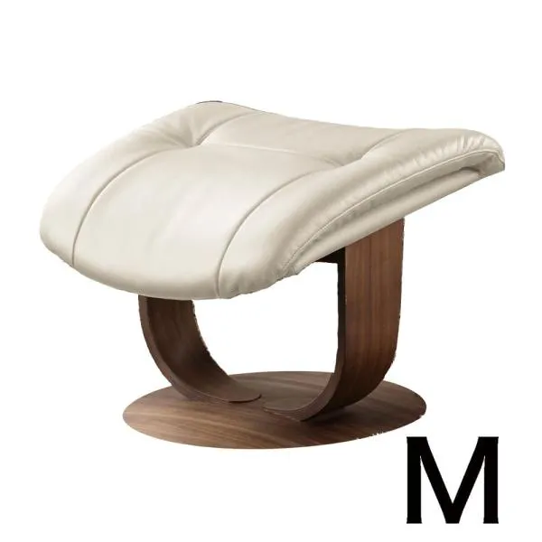 【カリモク】オットマン ブルックス（Mサイズ）R11406 プ ルーク ウォールナット/ホワイト (配送員設置)