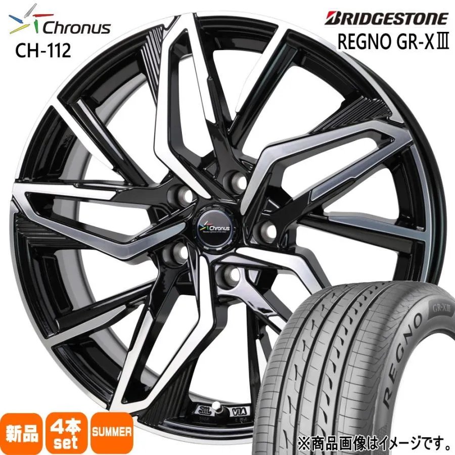 225/40R19 93W XL ブリヂストン REGNO GR-X3 夏用 サマータイヤ Chronus CH-112 クラウン カムリ ティアナ J32  19インチ