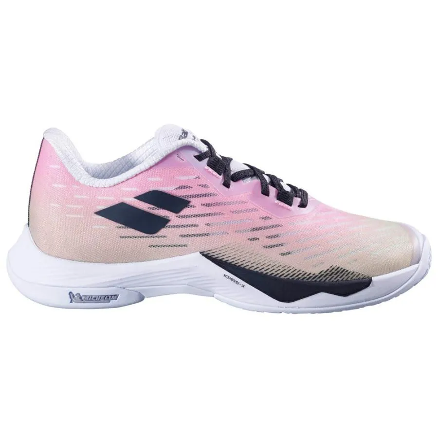 BabolaT(バボラ) レディース バドミントンシューズ シャドウ ツアー 5(ピンク/ グリーン・サイズ：23.0cm) ／お届け：2〜3週間／ 返品種別A