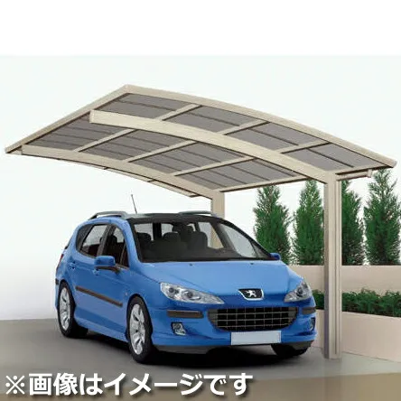 個人宅配送不可 カーポート 1台用 四国化成 バリューポートR 基本セット 延高 熱線遮断ポリカ板 2450 VPRNE-P2450 『 カーポート 車庫 ガレージ 駐車場 屋根 diy 』