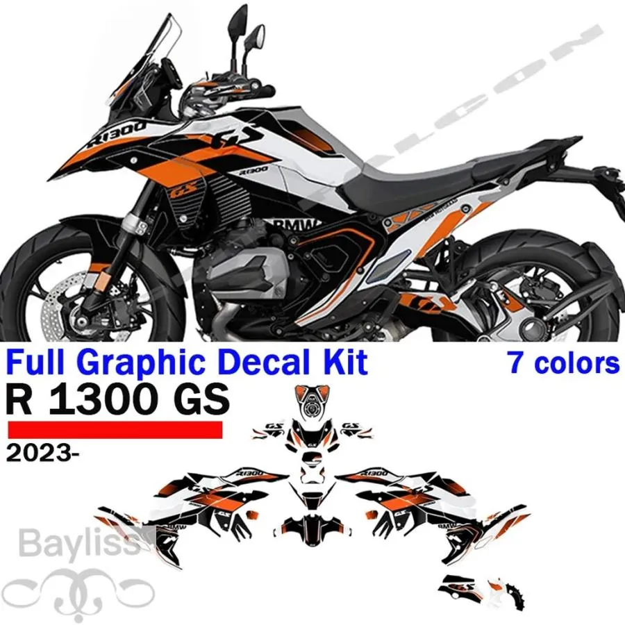 【並行輸入品】R1300GS R 1300 GS バイクアクセサリーフルグラフィックデカールキット BMW R 1300GS 2024-傷つきくいステッカーキット