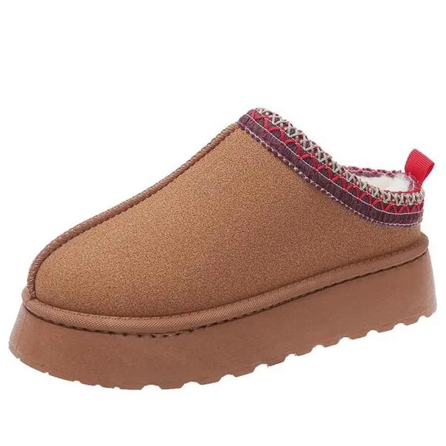 【並行輸入品】2023 Winter Platform Slippers Mini Boots for Women Short Ankle B