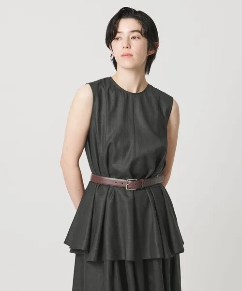 ブラウス シャツ 「MARW UNITED ARROWS」フレア ノースリーブ ブラウス UVカット・接触冷感 レディース