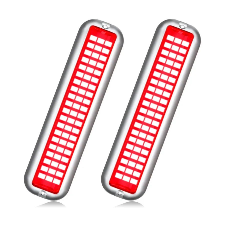 【並行輸入品】BASIKER レッド (2個) 防水 マリンライト LED 水中照明 ボート トランサムライト カーテシランプ デッキライト B