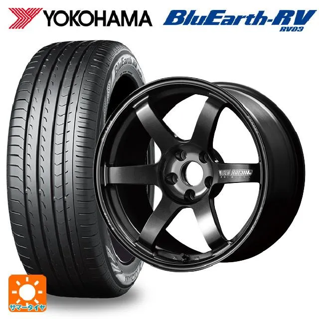 送料無料 サマータイヤホイールセット 215/55R17 94V ヨコハマ ブルーアース RV03 # レイズ ボルクレーシング TE37サーガ S-