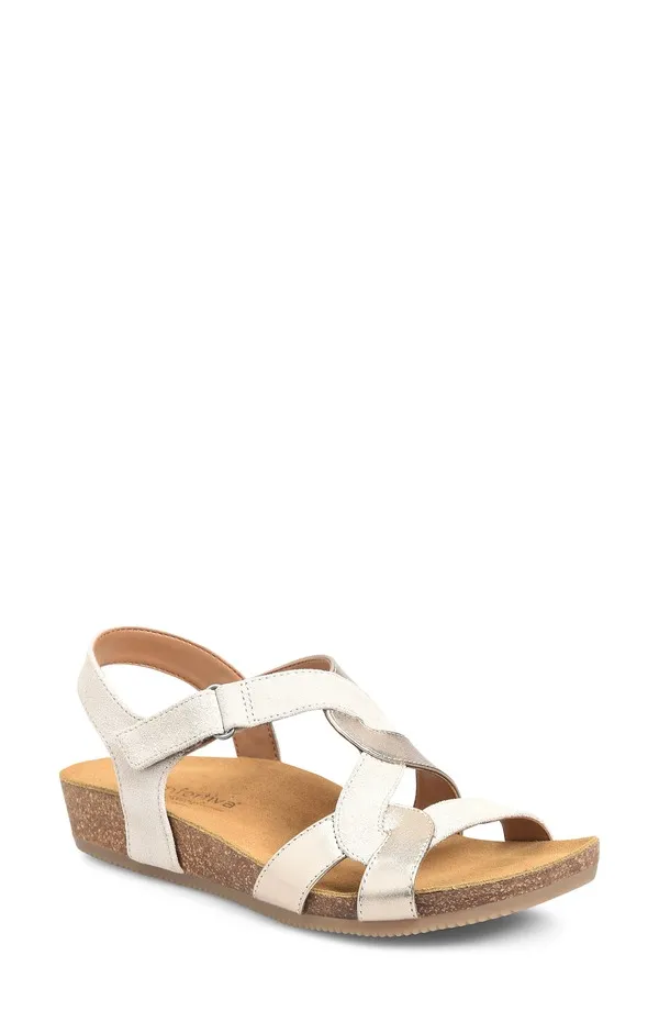 コンフォーティバ レディース シューズ サンダル Comfortiva Garner Wedge Sandalight Natural/ Gold ゴールド