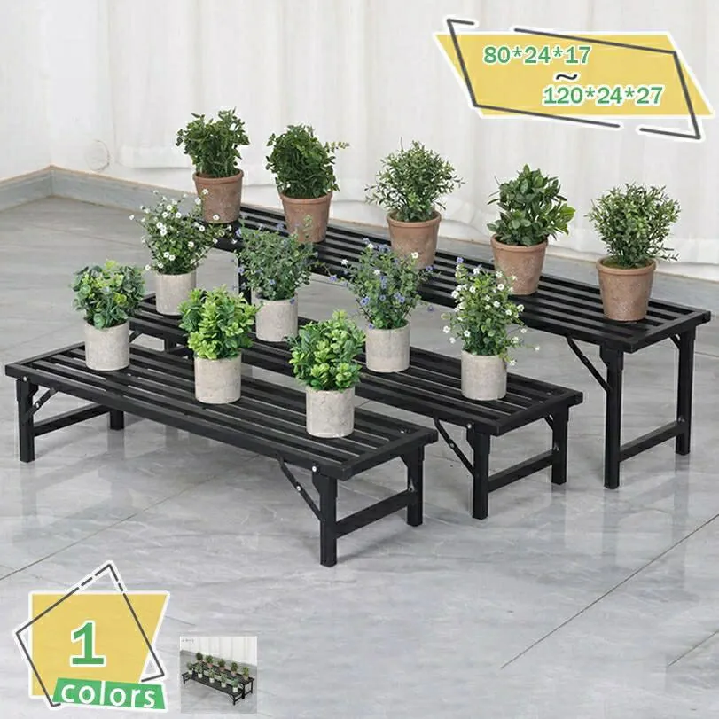 プラントスタンド 屋外植物棚 屋内用 1段 高耐久 フラワースタンド 植物ラック 室内 スチール製 植木鉢スタンド 観葉植物台 植木鉢台 複数の植物用 横型 盆栽棚 植物スタンド 盆栽スタンド RaogtCYU