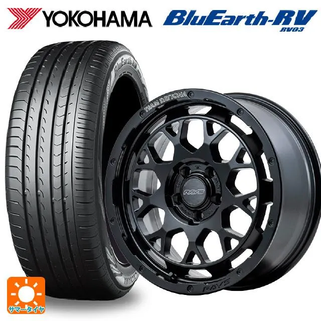 送料無料 サマータイヤホイールセット 205/50R17 93V XL ヨコハマ ブルーアース RV03 # レイズ チームデイトナ M9+ 17-7
