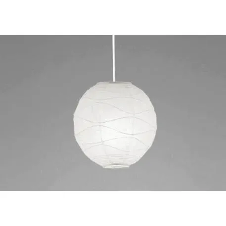 オーデリック OP052384NWR LED和風ペンダントライト 白熱灯器具100W相当 白コード R15高演色 クラス2 昼白色 非調光 電気工事不要 照明器具