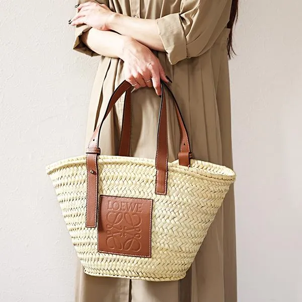LOEWE ロエベ かごバッグ Basket Bag A223S92XA レディース バスケットバッグ 鞄 レザーパッチ アナグラム
