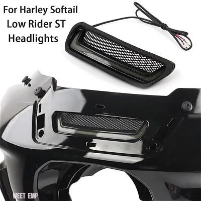 互換品 ホワイトトレーサーヘッドライトベントアクセント LED ハーレー ソフテイルローライダー ST EL ディアブロ FXRST FXLRST 2022 2024