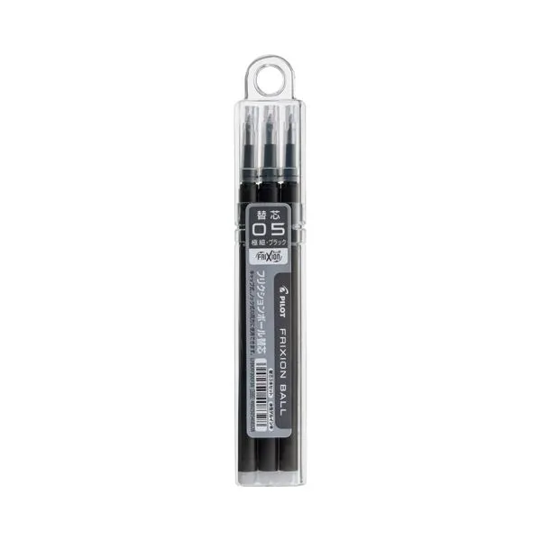 （まとめ） パイロット ゲルインキボールペンフリクションボール替芯 0.5mm ブラック キャップ式ノック式両用 LFBKRF30EF3B1パック（3本） 【×30セット】