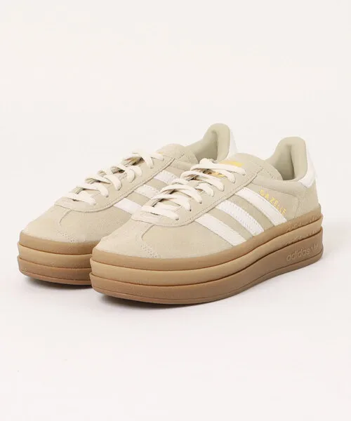 スニーカー ADIDAS アディダス GAZELLE BOLD W ガゼル ボールド W IH4201 STON/CREA/GOLD レディース