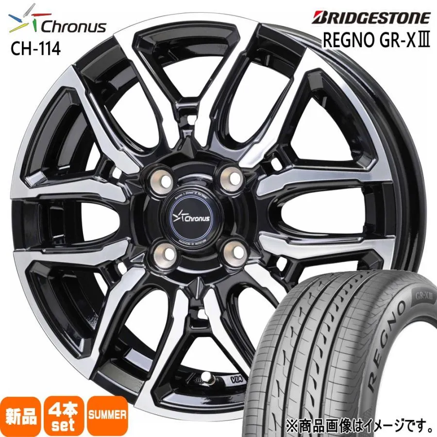 MAZDA2 デミオ K10アクア フィットクロスター  ブリヂストン 185/60R16 86H REGNO GR-X3 夏用 サマータイヤ Chronus CH-114