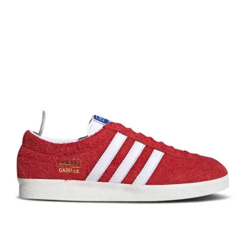 【 ADIDAS GAZELLE VINTAGE RED SUEDE / SCARLET CLOUD WHITE GOLD 】 アディダス ガゼル ビンテージ ヴィンテージ 白色 ホワイト ゴールド スニーカー メンズ