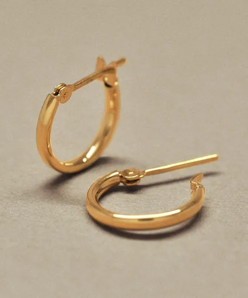 ピアス K18パイプフープピアス レディース
