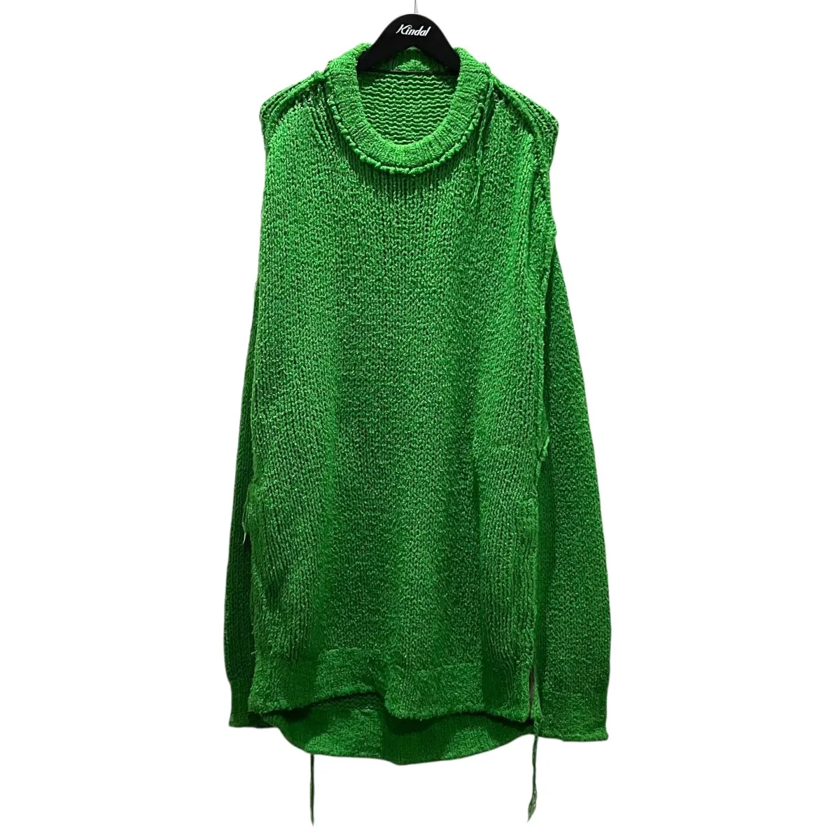 【中古】sacai オーバーサイズダメージニット 23-03015M グリーン サイズ：4 【150426】（サカイ）