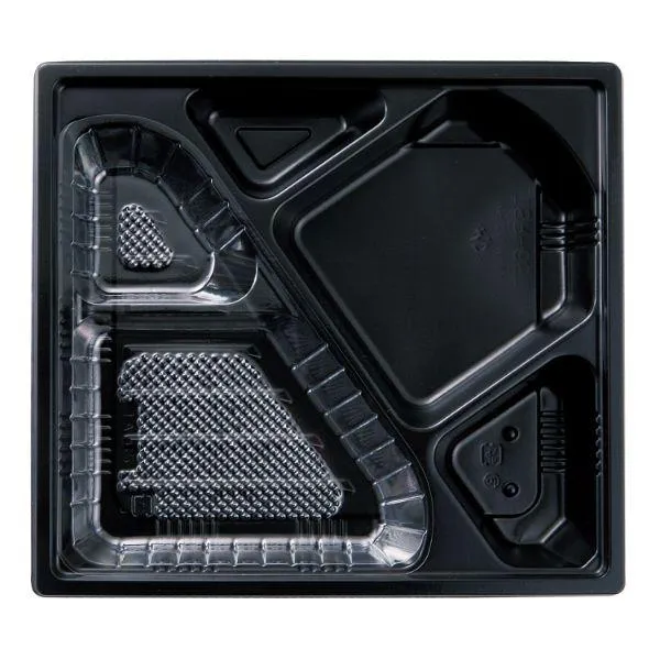 (1000枚) 弁当容器 TSR-65T 黒 本体 タカギ産業 00322692