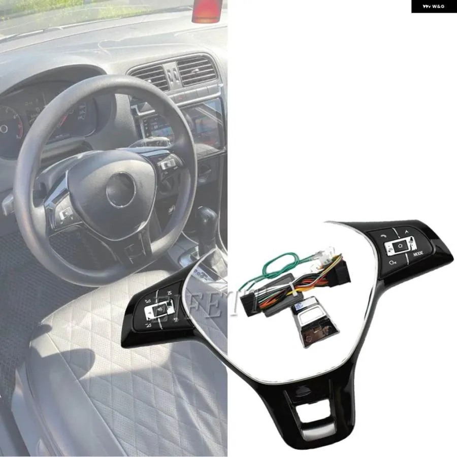 並行輸入品 VW GOLF 7 JETTA POLO 2014-2019用 オーディオ スイッチ電話 ボタン ステアリングホイール コントロール ボタン 音量