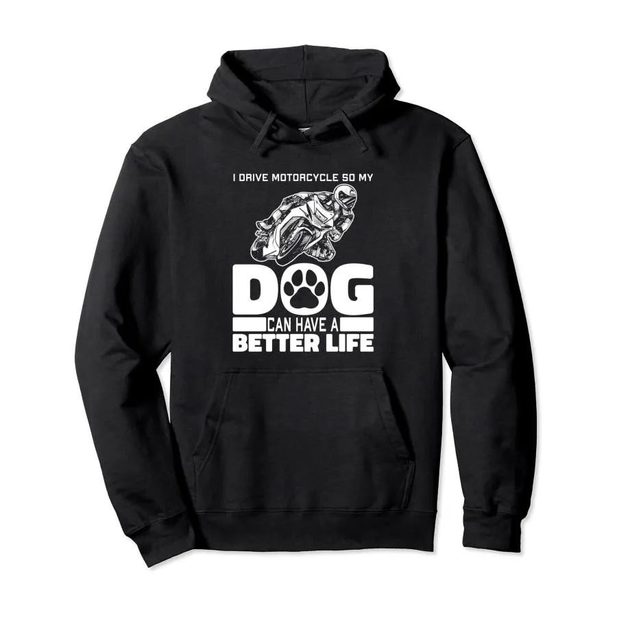 【並行輸入品】Biker Dog Motorbike   Motorcyclist Motorbiker Motorcycle Pullove