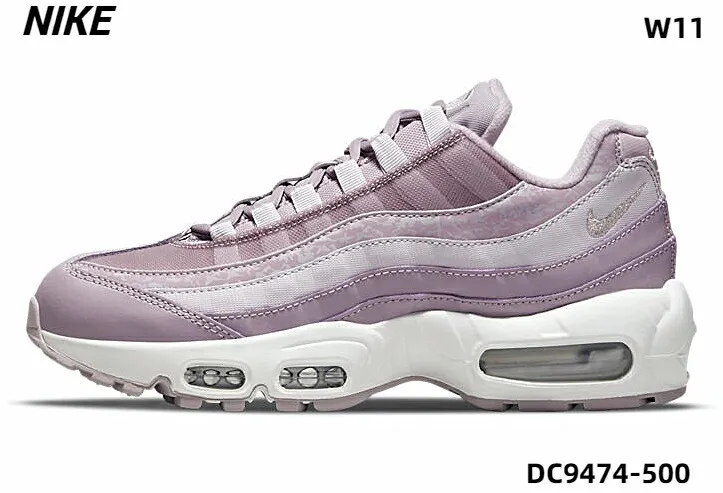 W11 (28cm) 国内正規品【NIKE W AIR MAX 95 DC9474-500 PLUM FOG/METALLIC SILVER BRUME PRUNE/ARGENT METALLIQUEナイキ エア マックス 95 プラムフォグ/サミットホワイト/ヴェニス/メタルシルバー ウィメンズ メンズサイズ】