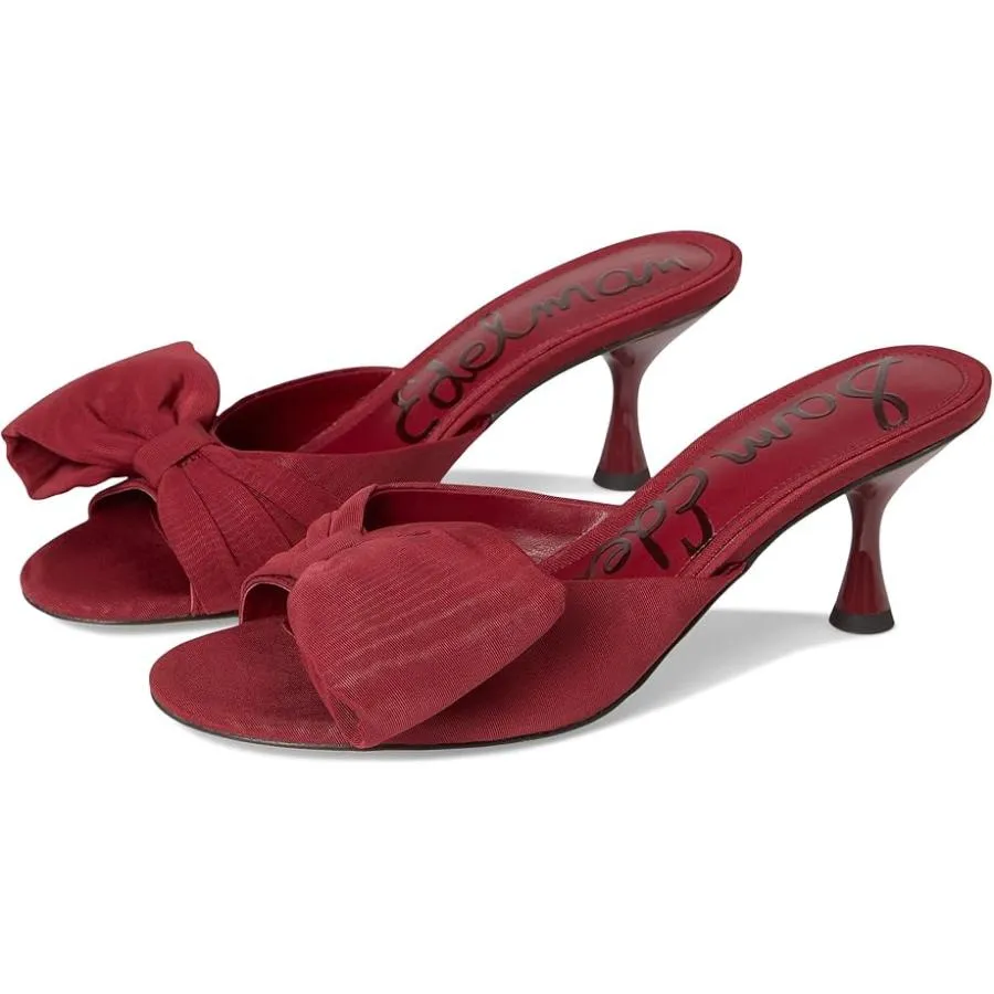 サム エデルマン サム Edelman Ragan ストラップpy Sandals レディース ヒール パンプス Deep Scarlet
