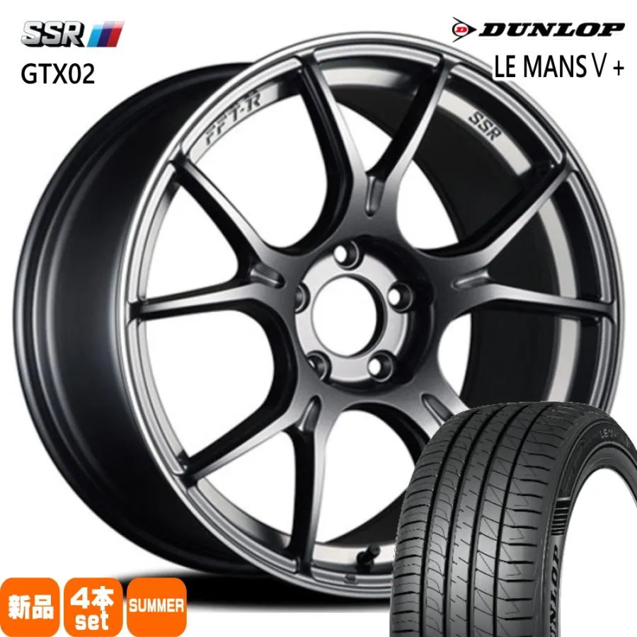235/45R18 94W ダンロップ LE MANS5+ 夏用 サマータイヤ GTX02 アコード CV系  18インチ