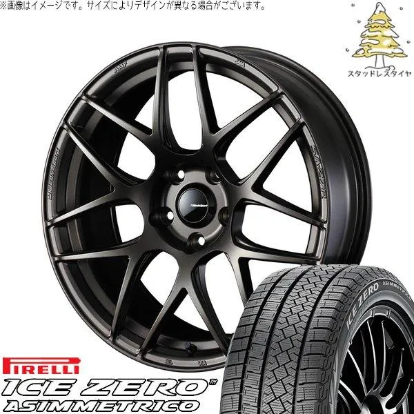 デリカD5 アウトランダー 225/55R18 スタッドレス | アイスゼロアシンメトリコ \u0026 ウェッズスポーツ SA27R 18インチ 5穴114.3